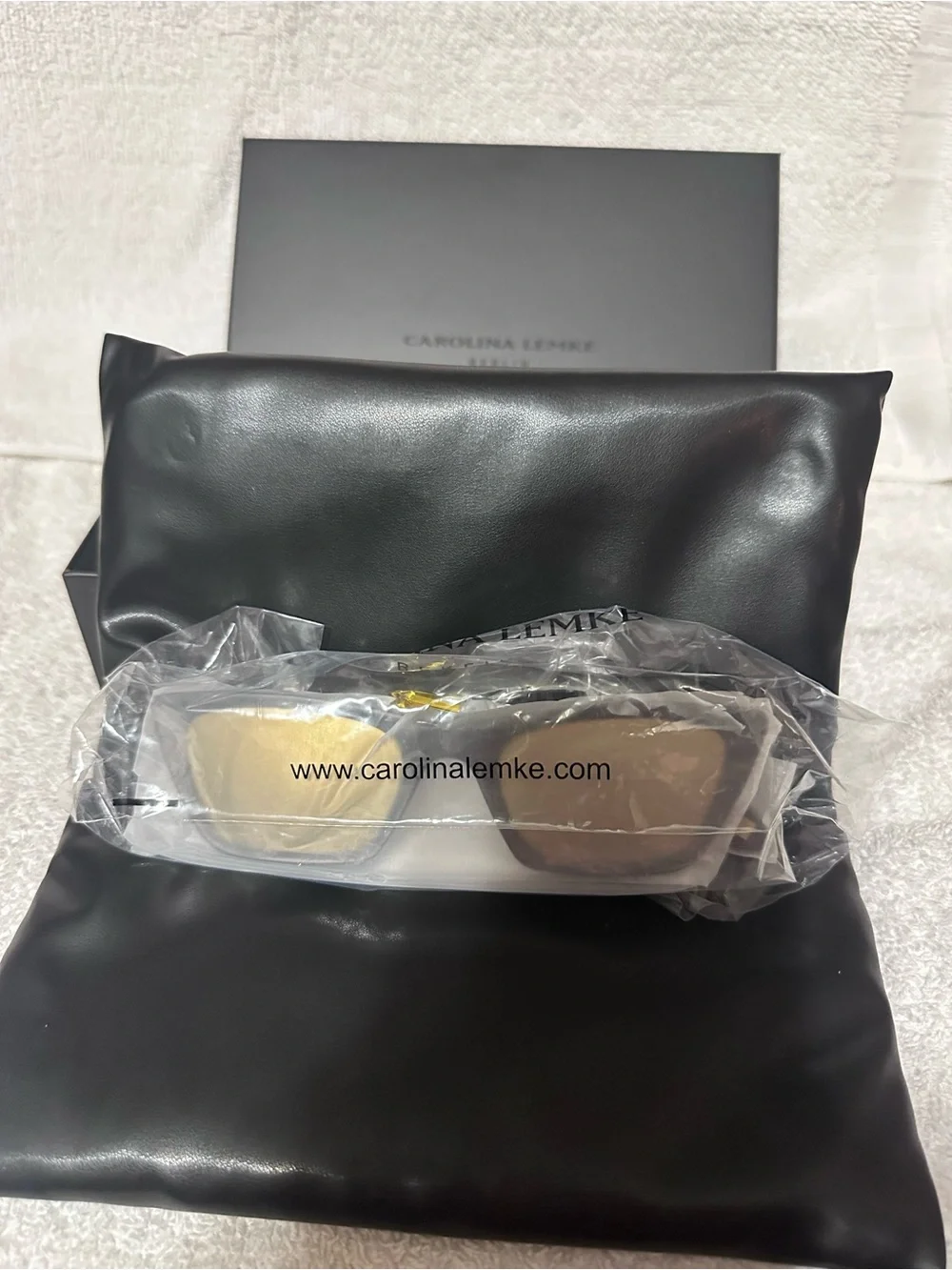 Carolina Lemke Berlin NWT Handmade Gold Mirror Cat Eye Sunglasses CL9023-02